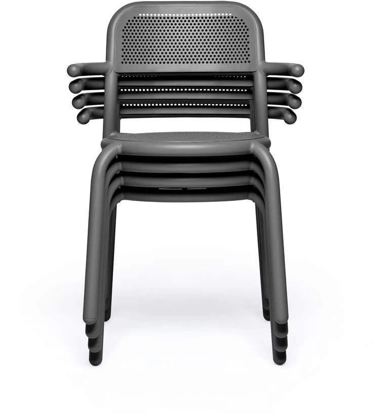 Set de 4 fauteuils anthracites Toni - Fatboy