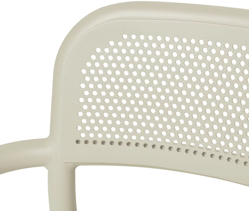 4 chaises beiges avec accoudoirs Toni - Fatboy