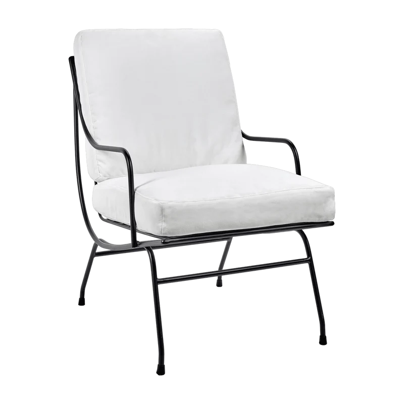 Fauteuil en acier noir avec coussin Stresa - Serax