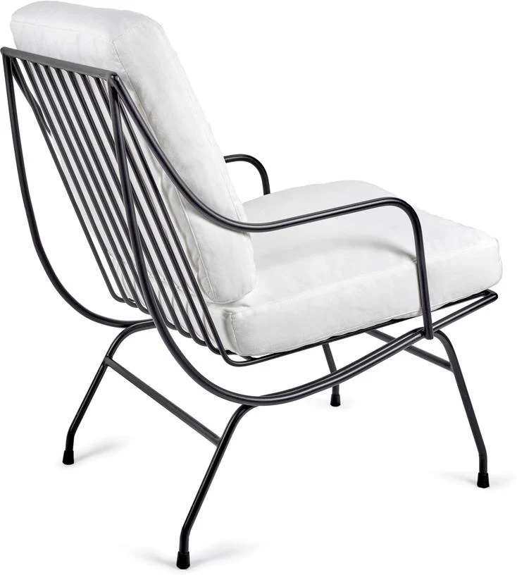 Fauteuil en acier noir avec coussin Stresa - Serax