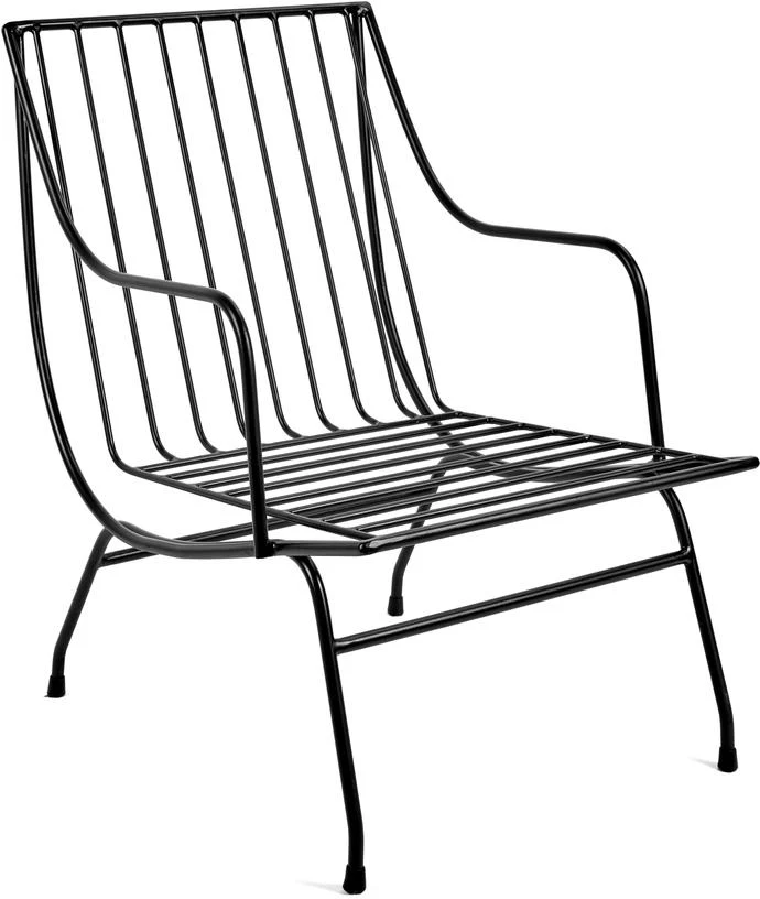 Fauteuil en acier noir avec coussin Stresa - Serax