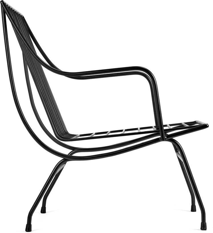Fauteuil en acier noir avec coussin Stresa - Serax