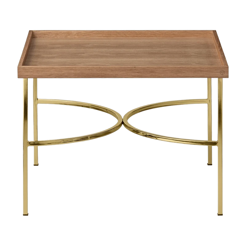 Table basse en chêne et métal doré Unity - AYTM