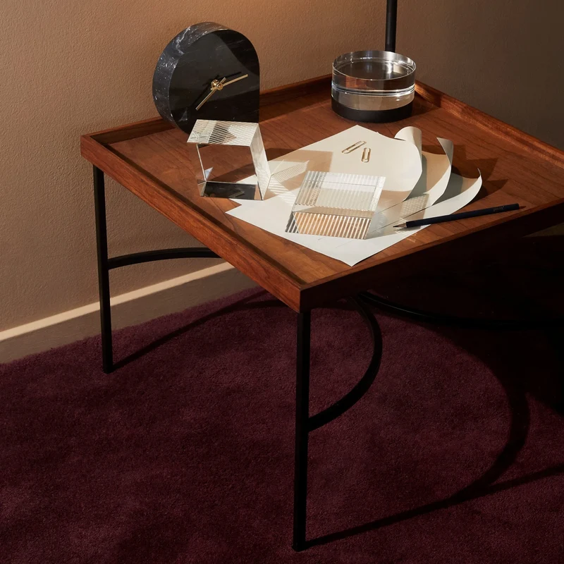 Table basse en chêne et métal doré Unity - AYTM