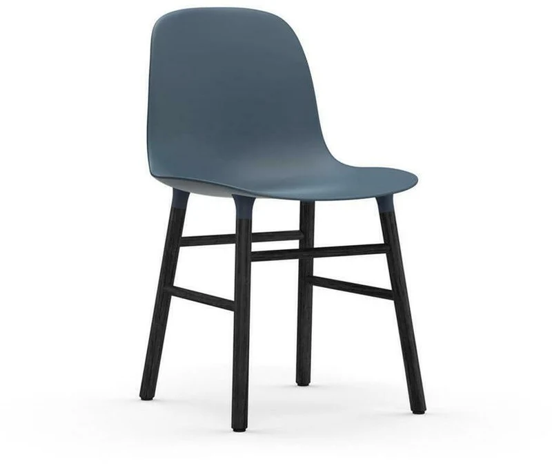Chaise en bois noir et pp bleu Form - Normann Copenhagen