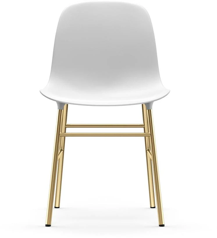 Chaise en laiton et pp blanc Form - Normann Copenhagen