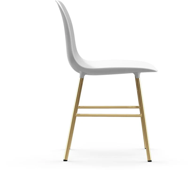 Chaise en laiton et pp blanc Form - Normann Copenhagen