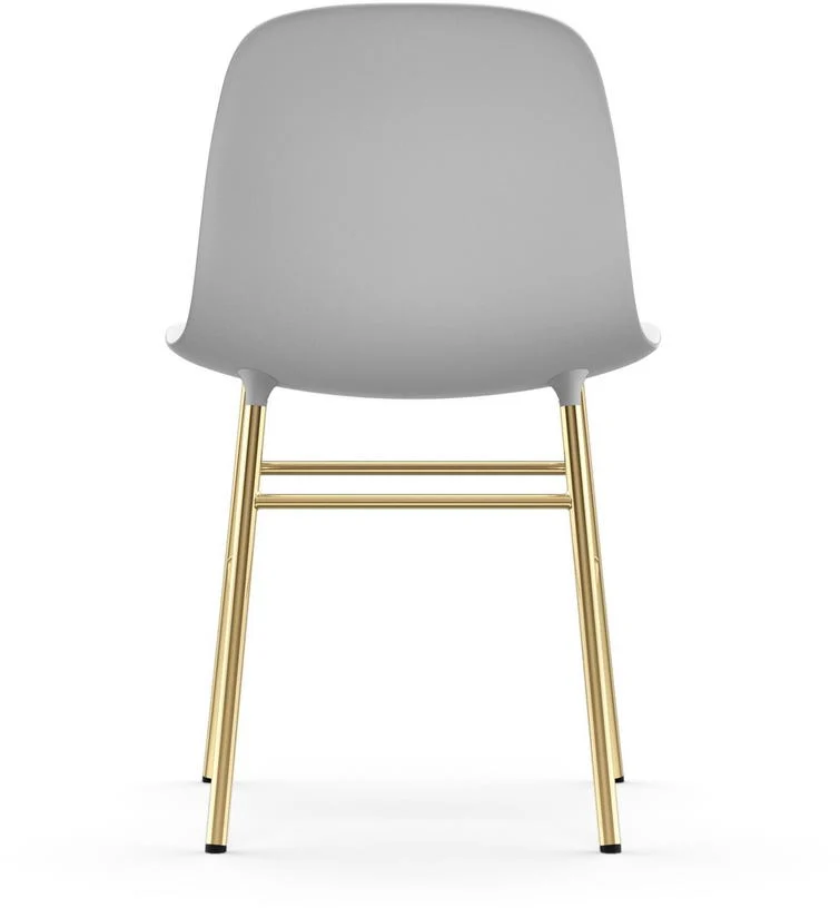 Chaise en laiton et pp blanc Form - Normann Copenhagen