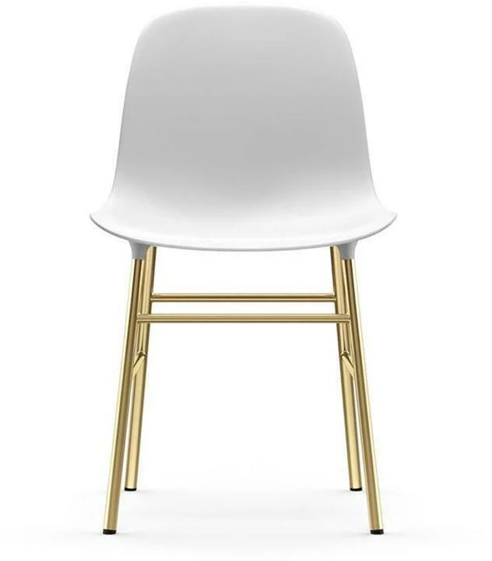 Chaise en laiton et pp blanc Form - Normann Copenhagen