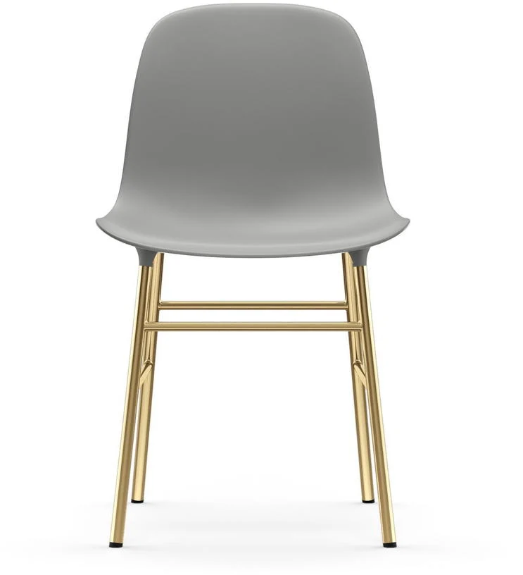 Chaise en laiton et pp gris Form - Normann Copenhagen