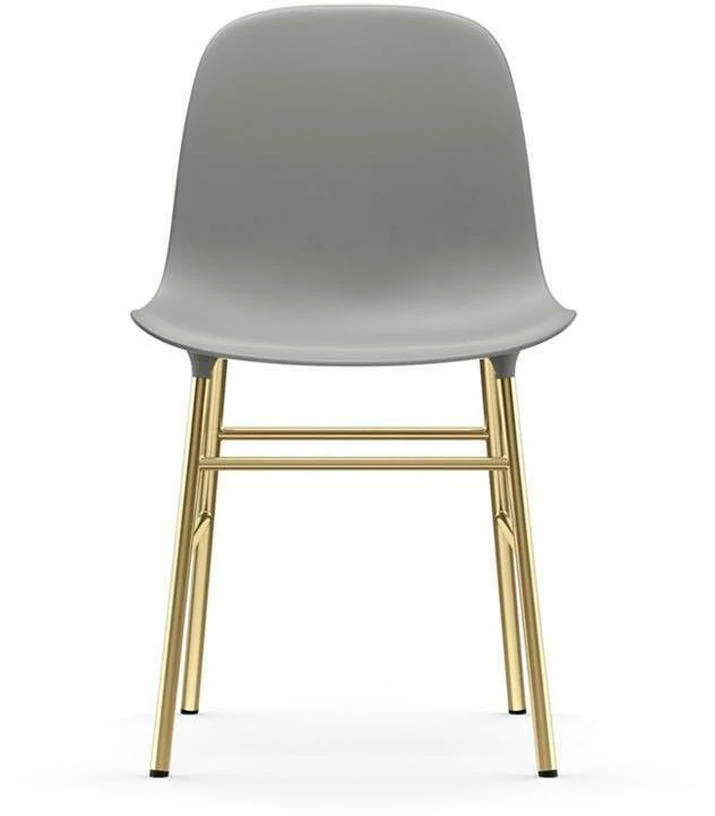 Chaise en laiton et pp gris Form - Normann Copenhagen