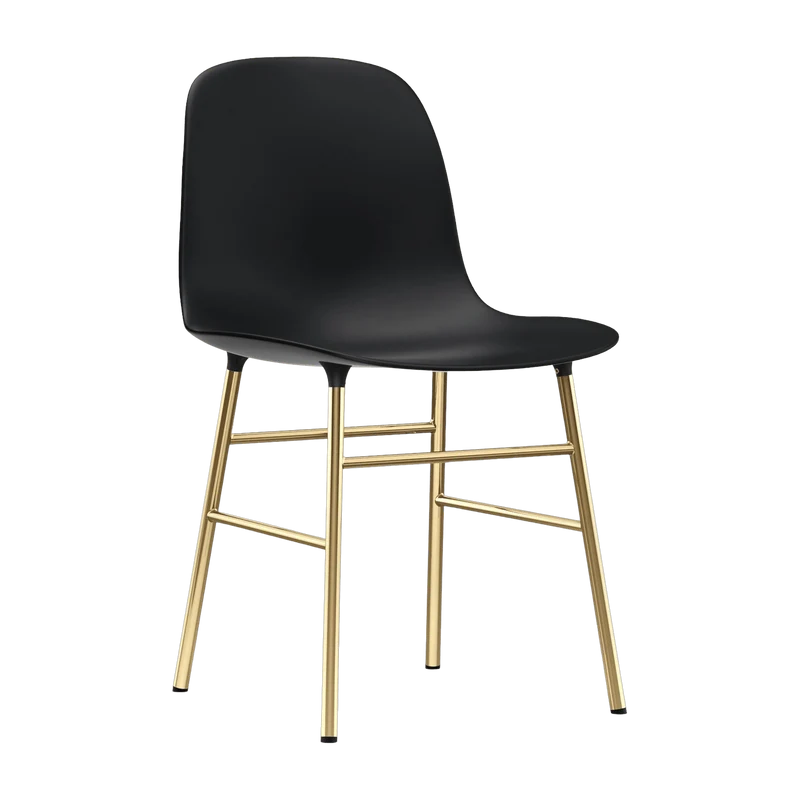 Chaise en laiton et pp noir Form - Normann Copenhagen