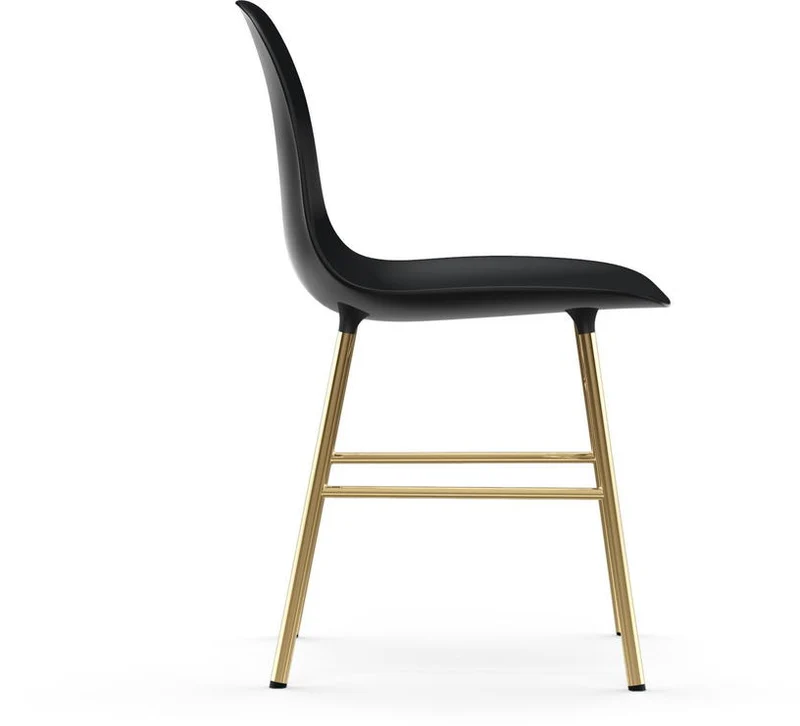 Chaise en laiton et pp noir Form - Normann Copenhagen