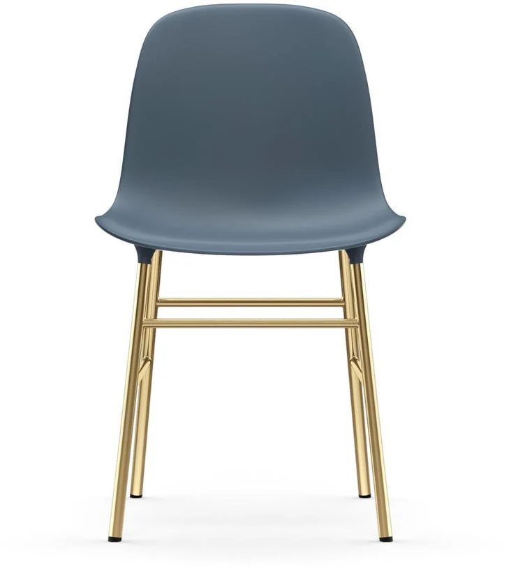 Chaise en laiton et pp bleu Form - Normann Copenhagen