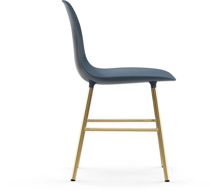 Chaise en laiton et pp bleu Form - Normann Copenhagen