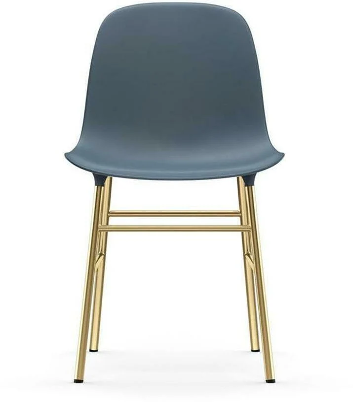 Chaise en laiton et pp bleu Form - Normann Copenhagen