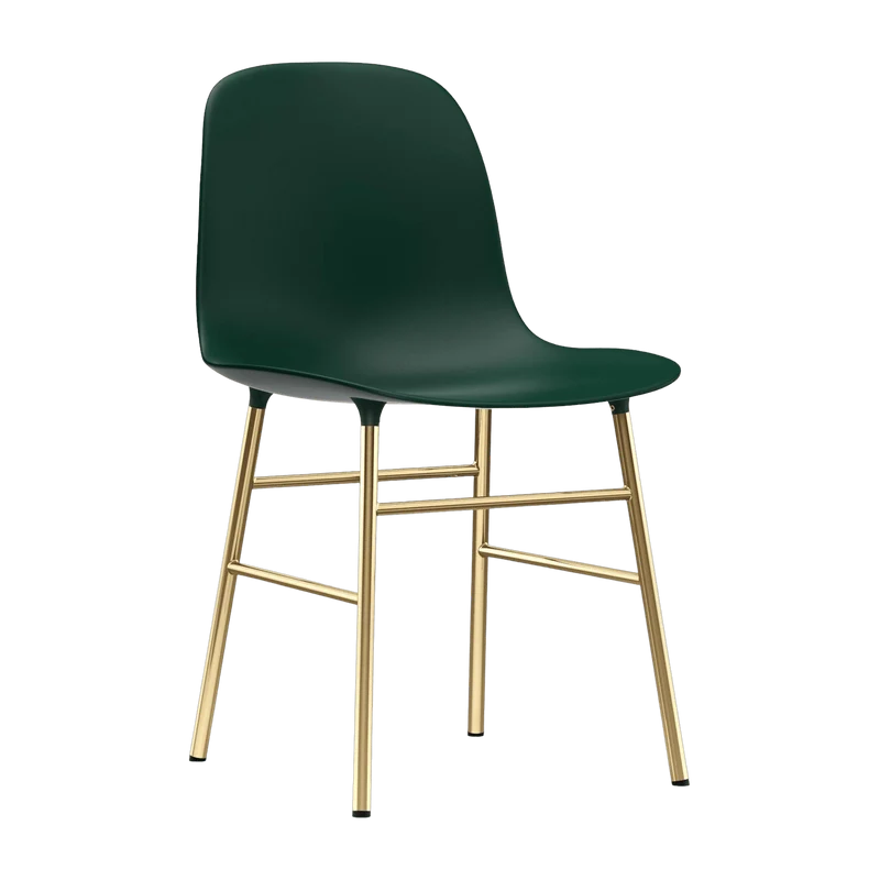 Chaise en laiton et pp vert Form - Normann Copenhagen
