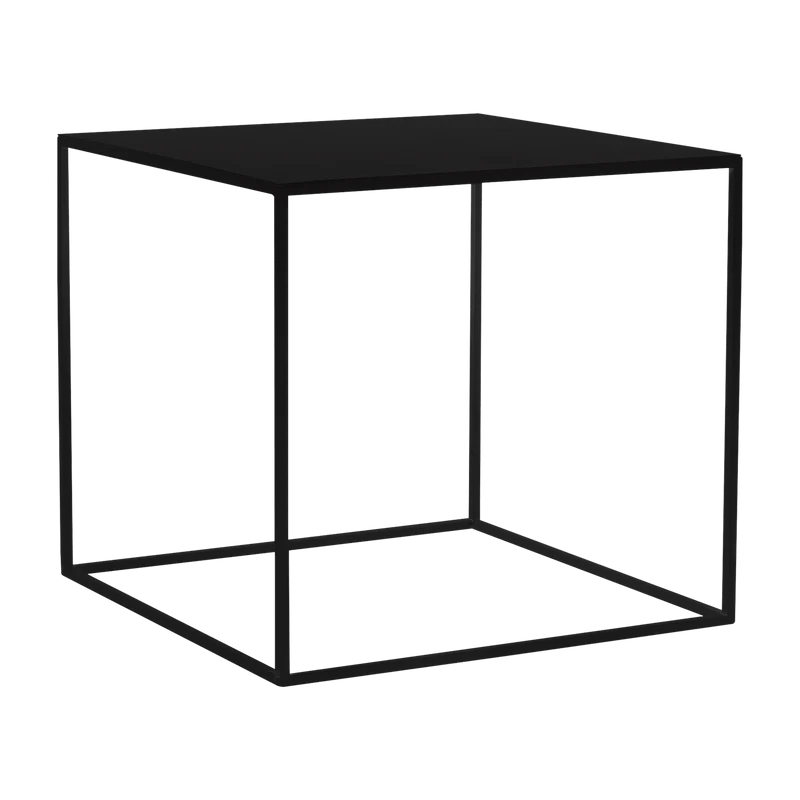 Table d'appoint carré noire en métal Tensio - Custom Form