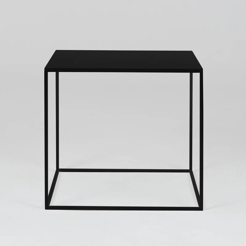 Table d'appoint carré noire en métal Tensio - Custom Form