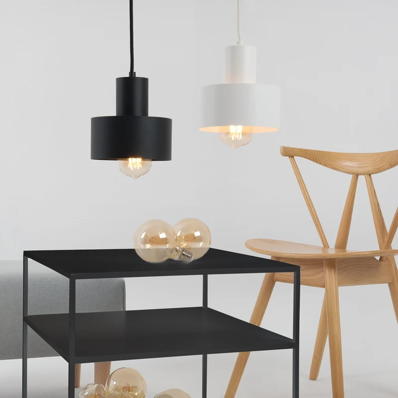 Table d'appoint carré à deux étages noir en métal Tensio 2 - Custom Form