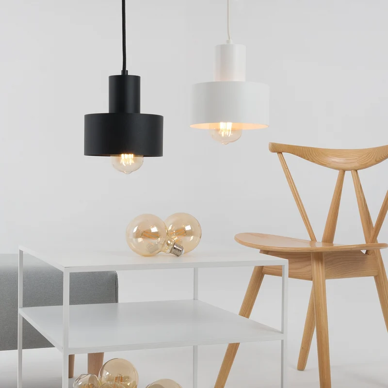 Table d'appoint carré à deux étages blanc en métal Tensio 2 - Custom Form