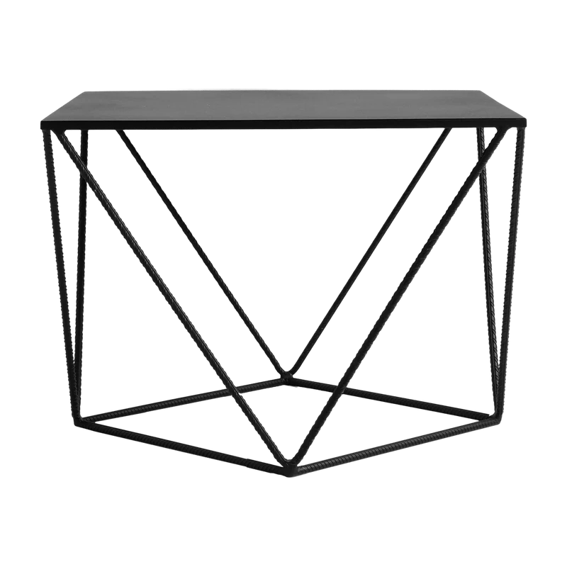Table d'appoint carré en métal noir Daryl - Custom Form