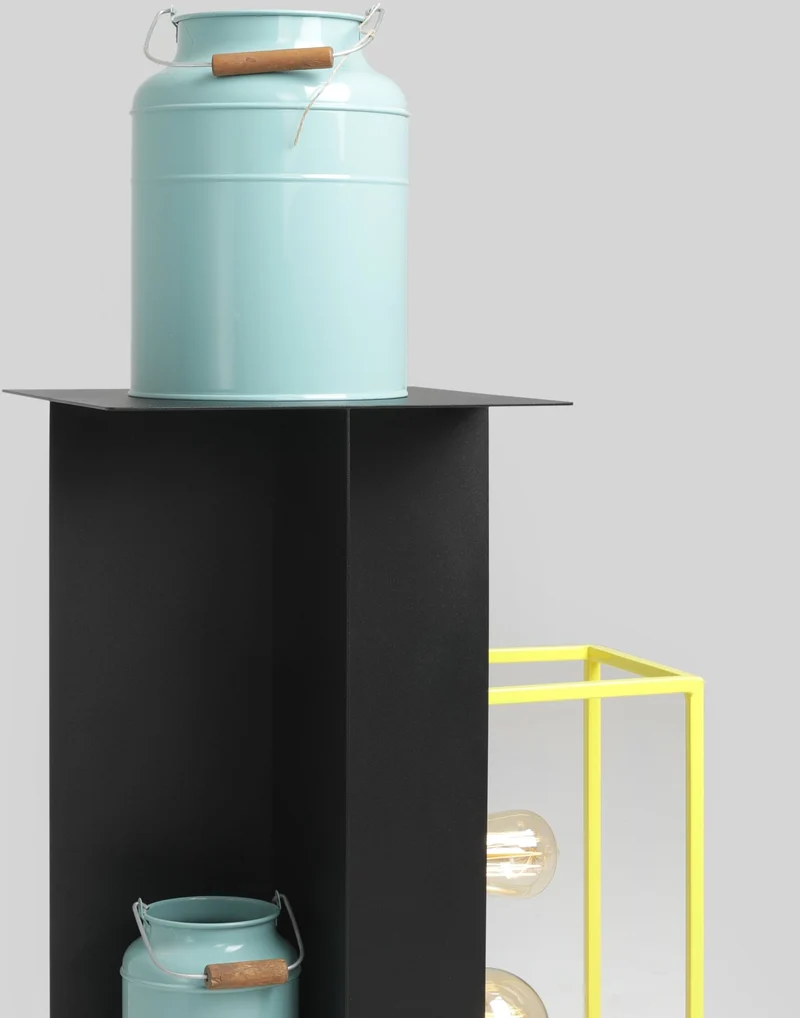 Table d'appoint en métal noir 60 x 30 cm Oli - Custom Form