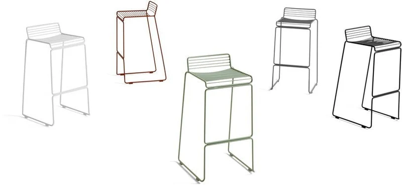 Chaise de bar en métal blanc 75 cm Hee - HAY