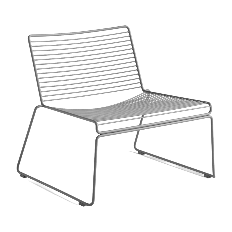 Chaise lounge en métal gris Hee - HAY