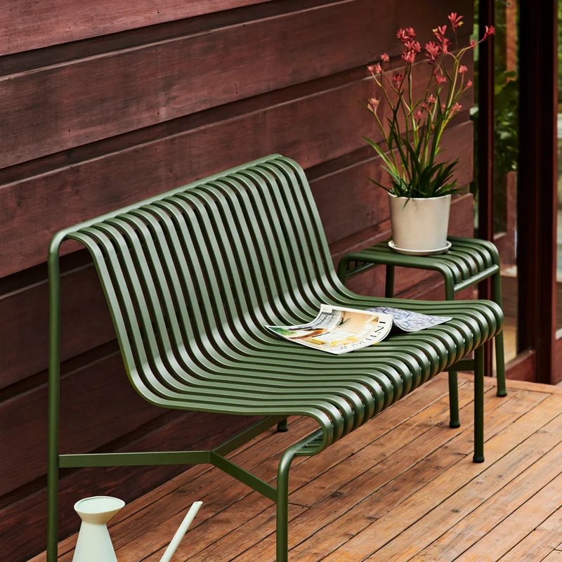 Tabouret en métal anthracite Palissade - HAY