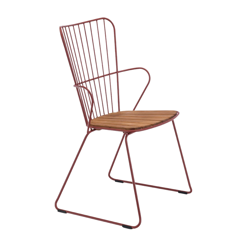 Chaise en métal rouge Paprika PAON - Houe