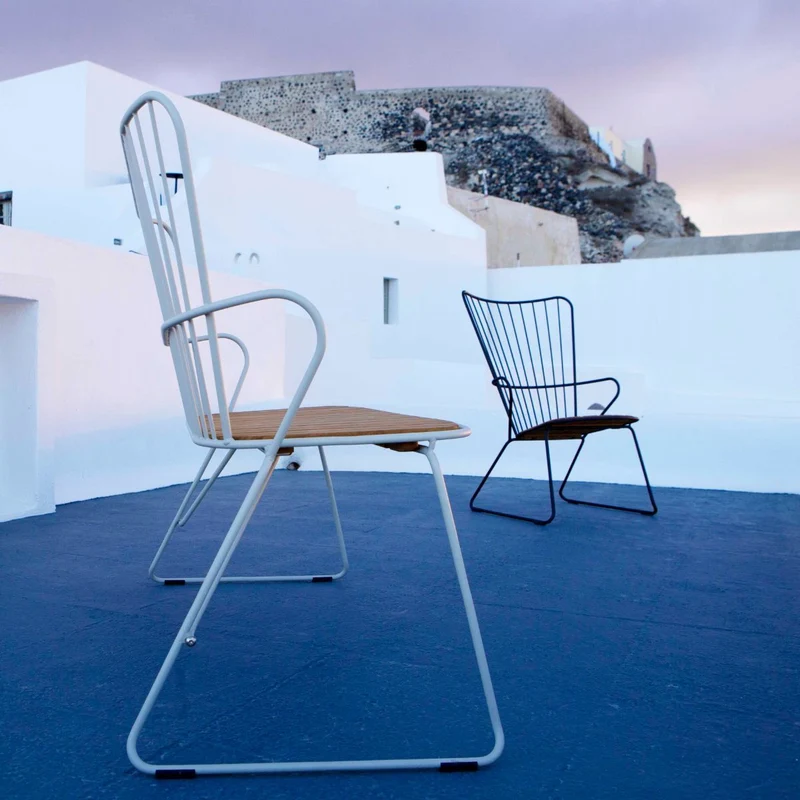 Chaise en métal rouge Paprika PAON - Houe