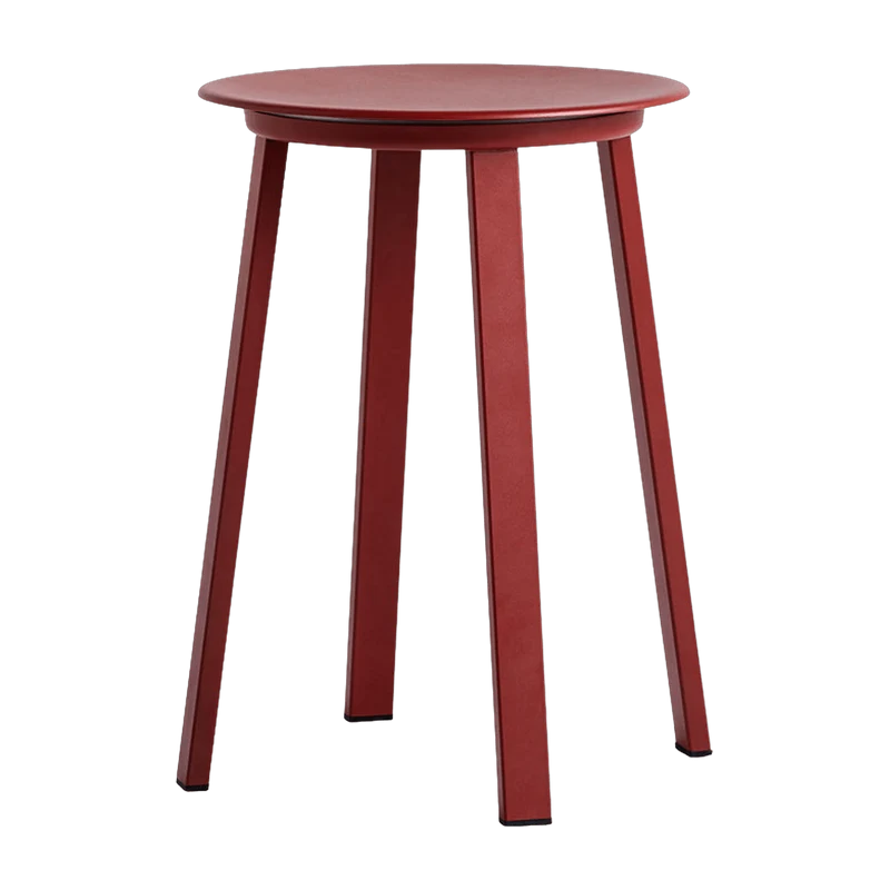 Tabouret en aluminium rouge Revolver - HAY