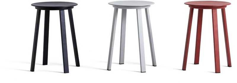 Tabouret en aluminium rouge Revolver - HAY