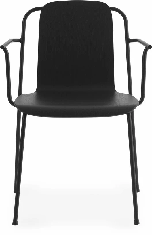 Chaise avec accoudoirs noir structure noire Studio noir - Normann Copenhagen