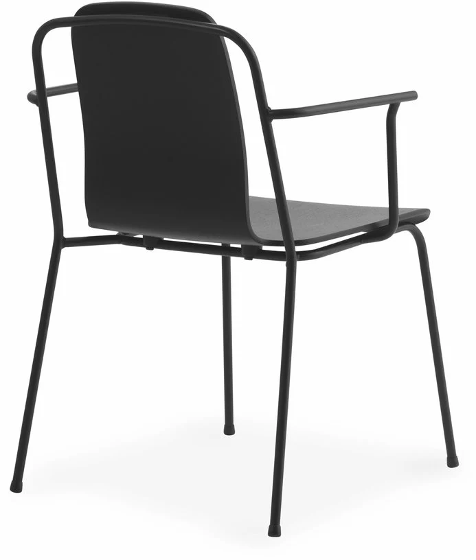 Chaise avec accoudoirs noir structure noire Studio noir - Normann Copenhagen