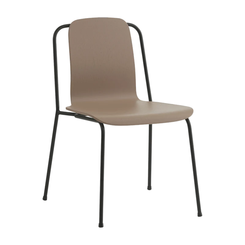 Chaise marron structure noire Studio Brown - Normann Copenhagen