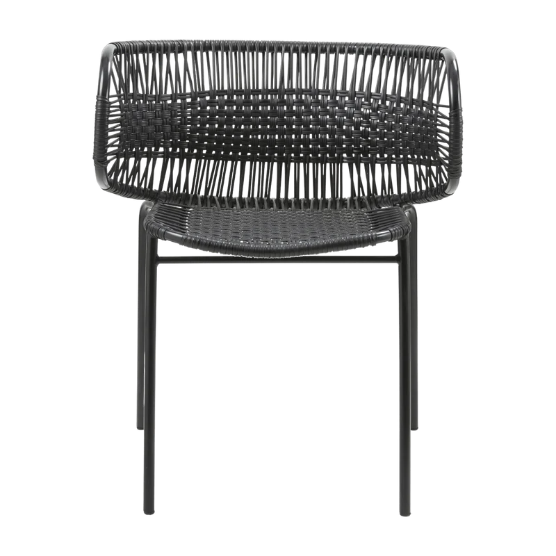 Chaise en acier avec accoudoirs noir Cielo - Ames