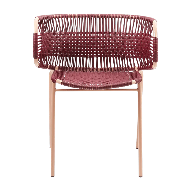 Chaise en acier avec accoudoirs violet Cielo - Ames