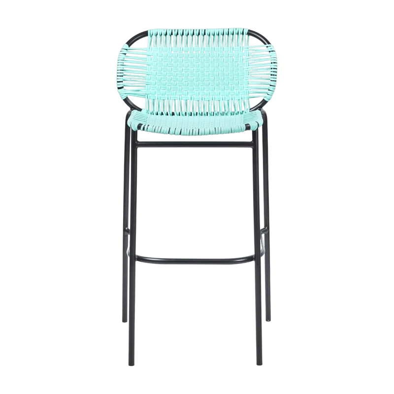 Chaise de bar en acier bleu Cielo - Ames