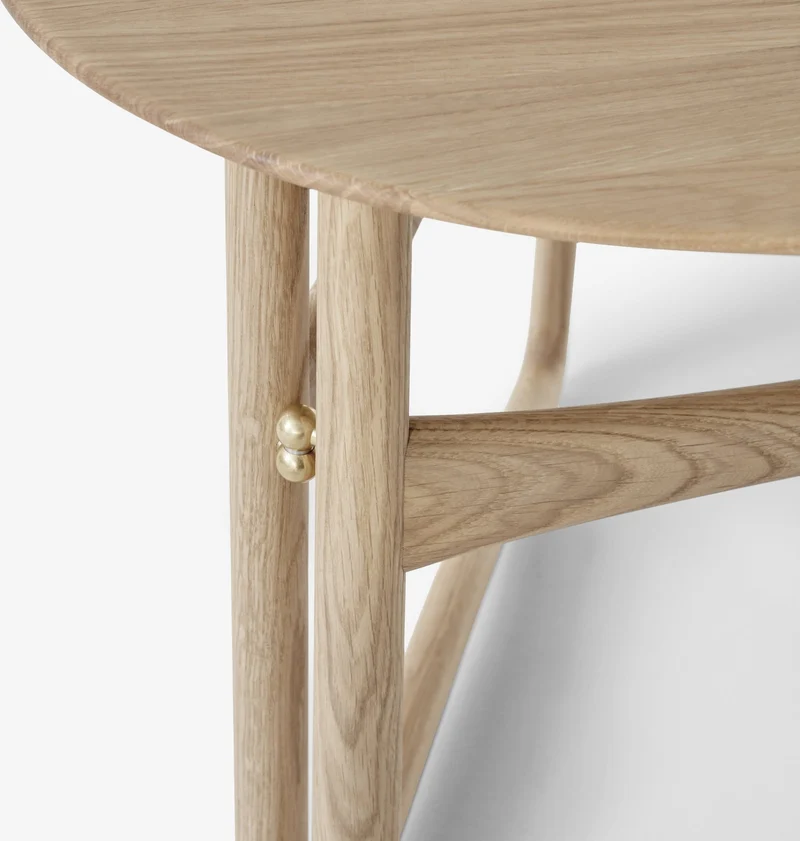 Table d'appoint pliable en bois naturel Drop Leaf - &tradition