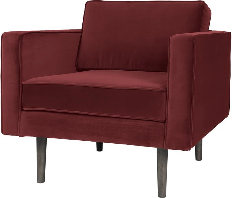 Fauteuil en velours rouge brique Wind - Broste Copenhagen