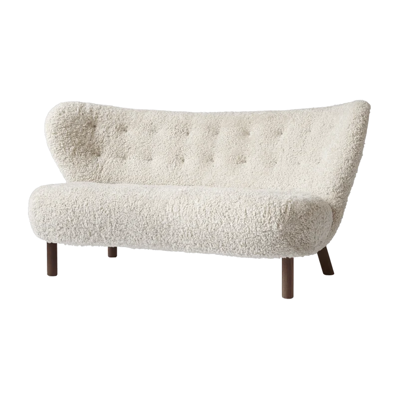 Canapé en noyer huilé blanc Sheepskin Moonlight VB2 Little Petra - &tradition