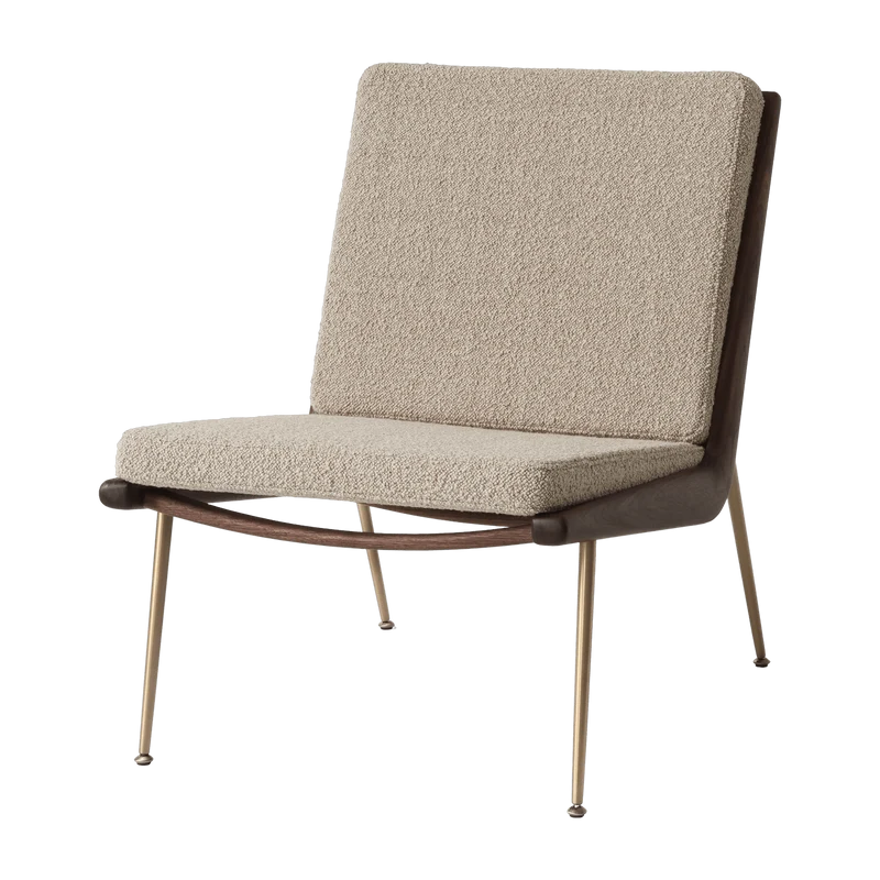 Fauteuil en noyer Karakorum 003 HM1 Boomerang - &tradition