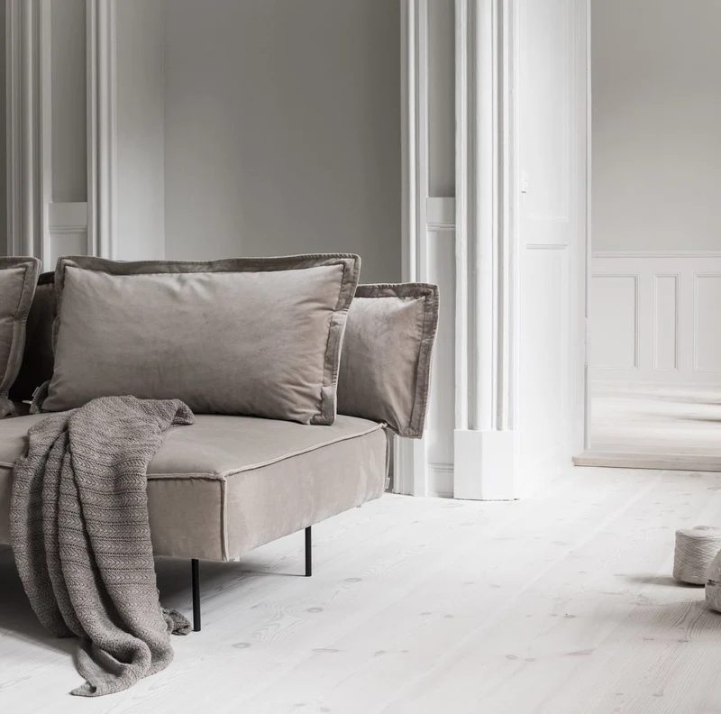 Fauteuil lounge sable Velvet - HANDVÄRK