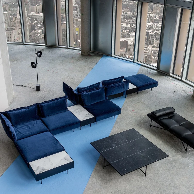 Fauteuil lounge sable Velvet - HANDVÄRK