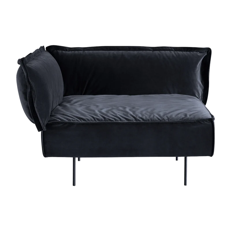 Module d'angle gauche lounge anthracite Velvet - HANDVÄRK