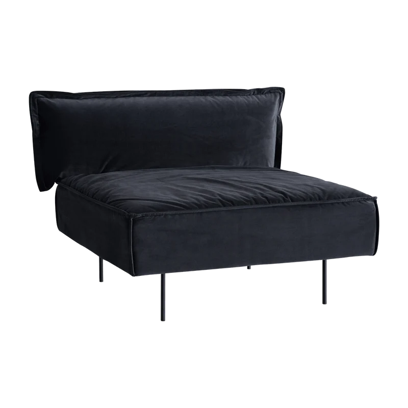 Module 1 place lounge anthracite Velvet - HANDVÄRK