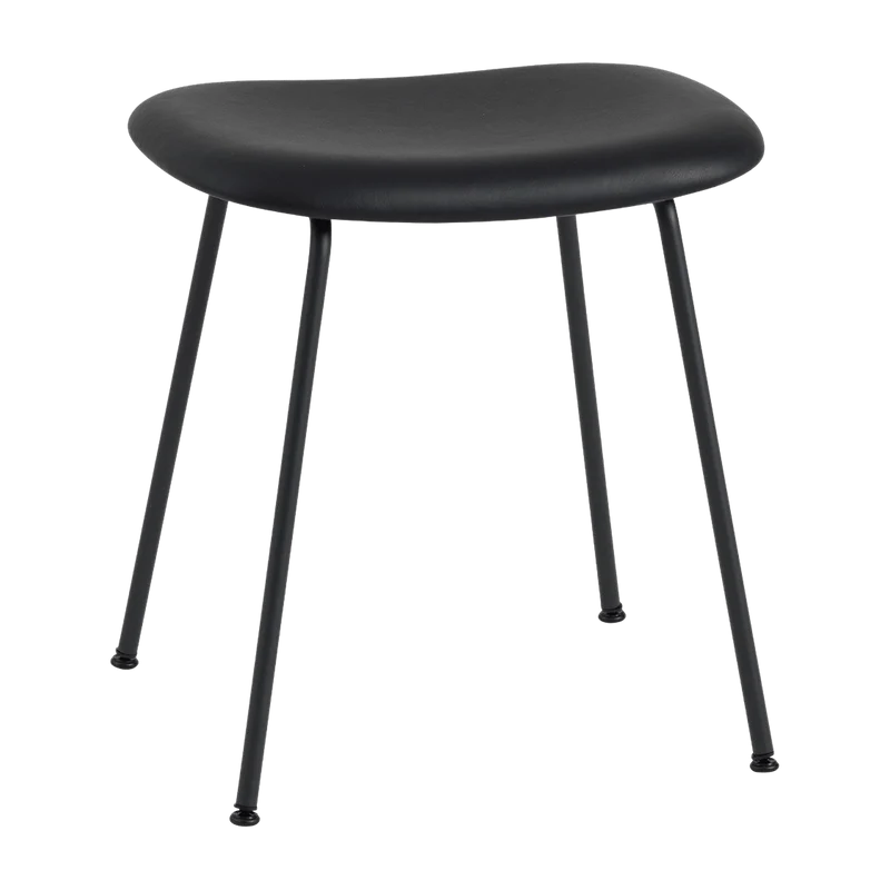 Tabouret noir piétement tubes Fiber - Muuto