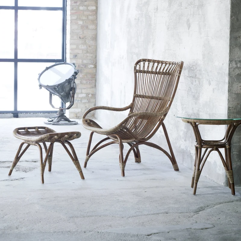 Fauteuil en rotin foncé Monet - Sika Design